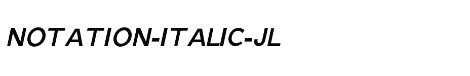 font Notation-Italic-JL download
