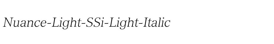 font Nuance-Light-SSi-Light-Italic download