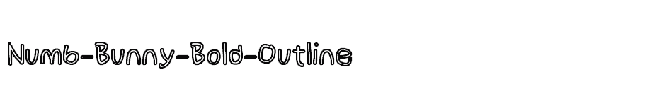 font Numb-Bunny-Bold-Outline download