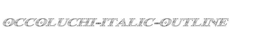 font Occoluchi-Italic-Outline download