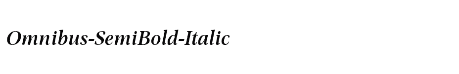 font Omnibus-SemiBold-Italic download
