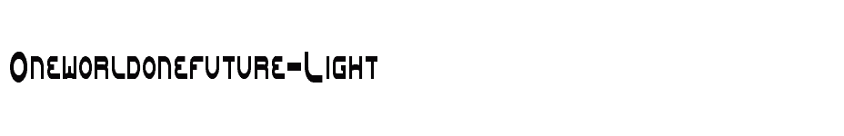 font Oneworldonefuture-Light download