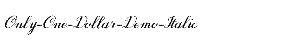 font Only-One-Dollar-Demo-Italic download