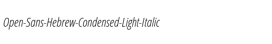 font Open-Sans-Hebrew-Condensed-Light-Italic download