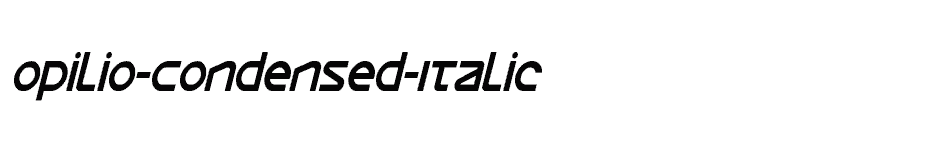 font Opilio-Condensed-Italic download
