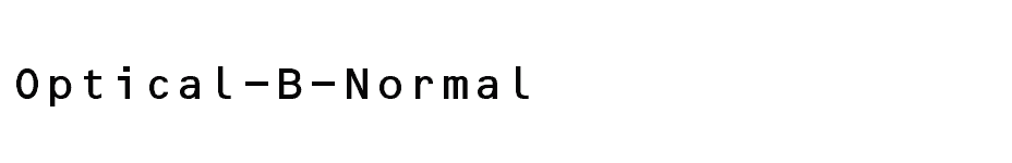 font Optical-B-Normal download