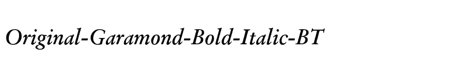 font Original-Garamond-Bold-Italic-BT download