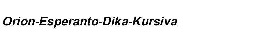 font Orion-Esperanto-Dika-Kursiva download