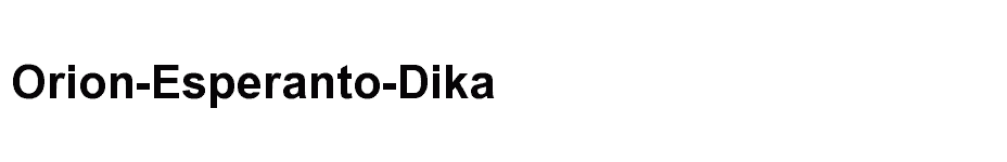 font Orion-Esperanto-Dika download