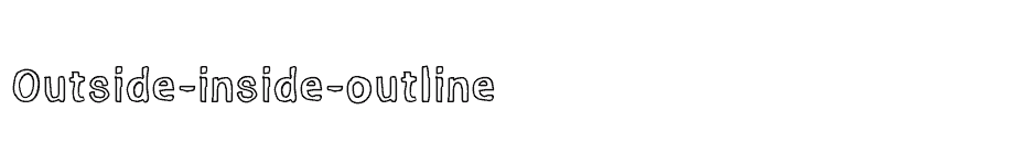 font Outside-inside-outline download