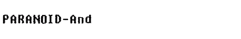 font PARANOID-And download