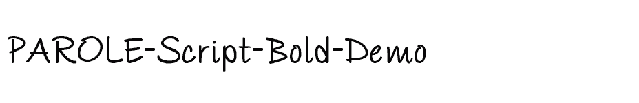 font PAROLE-Script-Bold-Demo download