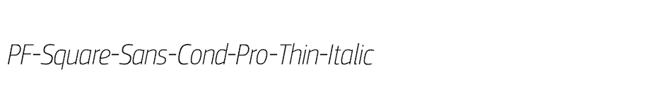 font PF-Square-Sans-Cond-Pro-Thin-Italic download