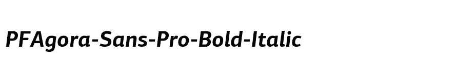 font PFAgora-Sans-Pro-Bold-Italic download