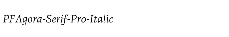 font PFAgora-Serif-Pro-Italic download