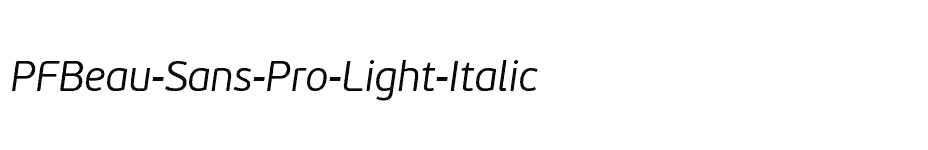 font PFBeau-Sans-Pro-Light-Italic download