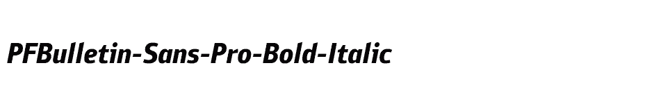 font PFBulletin-Sans-Pro-Bold-Italic download