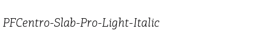 font PFCentro-Slab-Pro-Light-Italic download