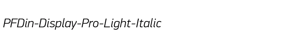 font PFDin-Display-Pro-Light-Italic download