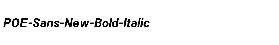 font POE-Sans-New-Bold-Italic download