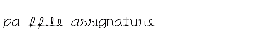 font Pa-FFile-Assignature download