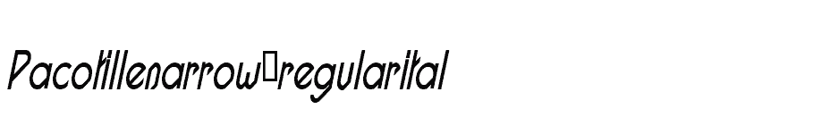 font Pacotillenarrow-regularital download