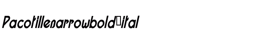 font Pacotillenarrowbold-ital download