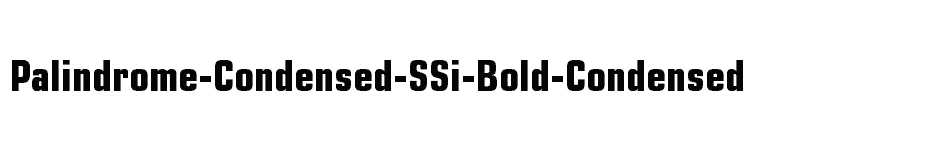 font Palindrome-Condensed-SSi-Bold-Condensed download