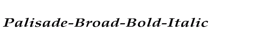 font Palisade-Broad-Bold-Italic download