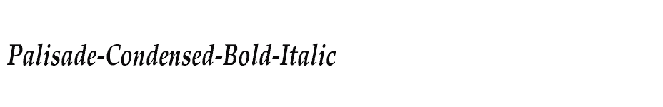 font Palisade-Condensed-Bold-Italic download