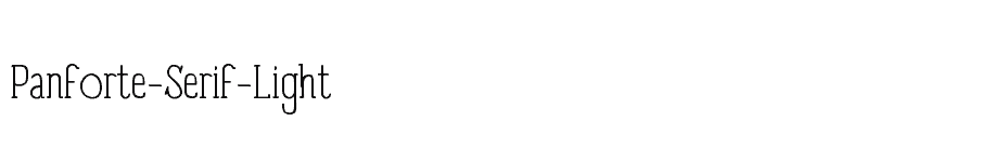 font Panforte-Serif-Light download