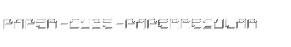 font Paper-Cube-paperRegular download