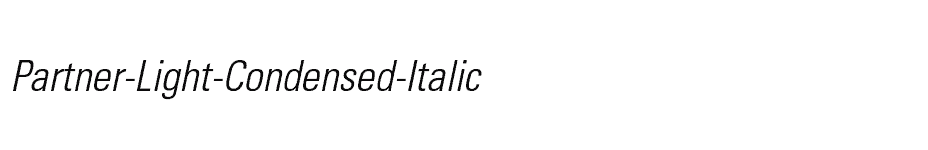 font Partner-Light-Condensed-Italic download