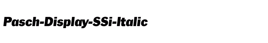 font Pasch-Display-SSi-Italic download