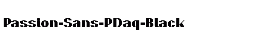 font Passion-Sans-PDaq-Black download