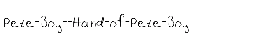 font Pete-Boy--Hand-of-Pete-Boy download