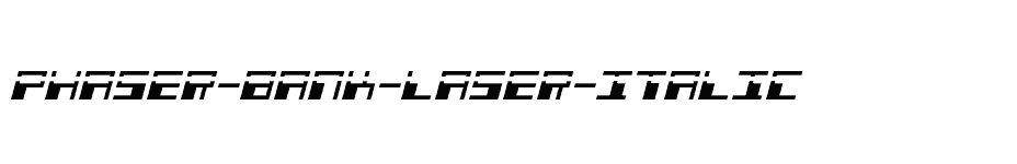 font Phaser-Bank-Laser-Italic download