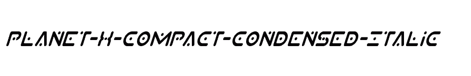 font Planet-X-Compact-Condensed-Italic download