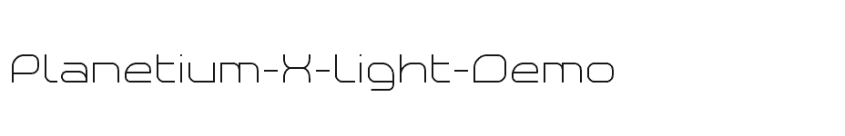 font Planetium-X-Light-Demo download