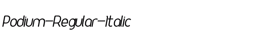 font Podium-Regular-Italic download