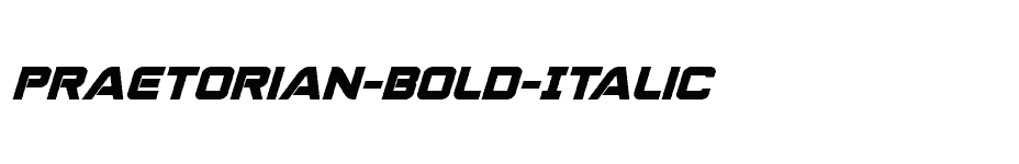 font Praetorian-Bold-Italic download
