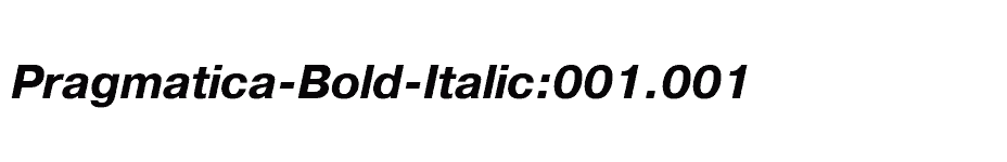 font Pragmatica-Bold-Italic:001.001 download