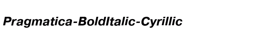 font Pragmatica-BoldItalic-Cyrillic download