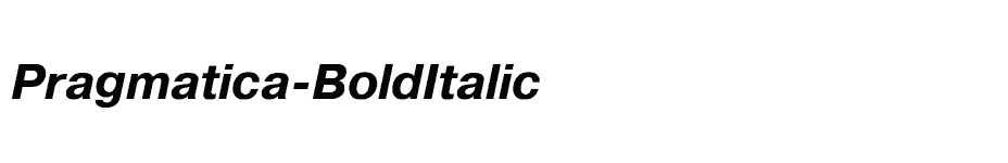 font Pragmatica-BoldItalic download