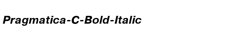 font Pragmatica-C-Bold-Italic download