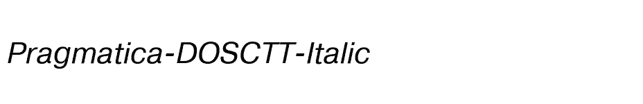 font Pragmatica-DOSCTT-Italic download