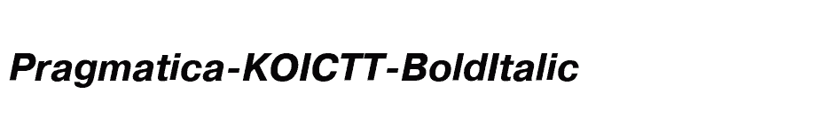 font Pragmatica-KOICTT-BoldItalic download