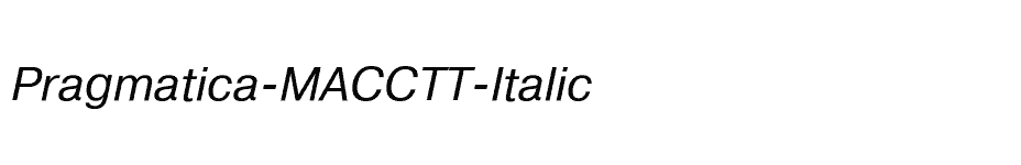 font Pragmatica-MACCTT-Italic download