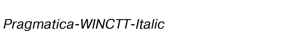 font Pragmatica-WINCTT-Italic download