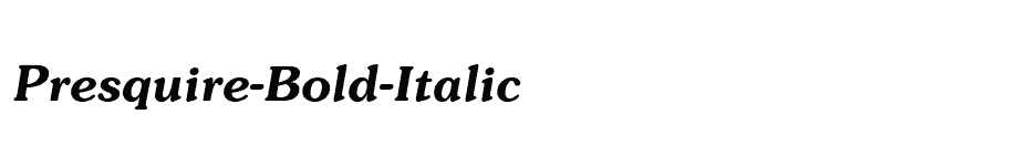 font Presquire-Bold-Italic download